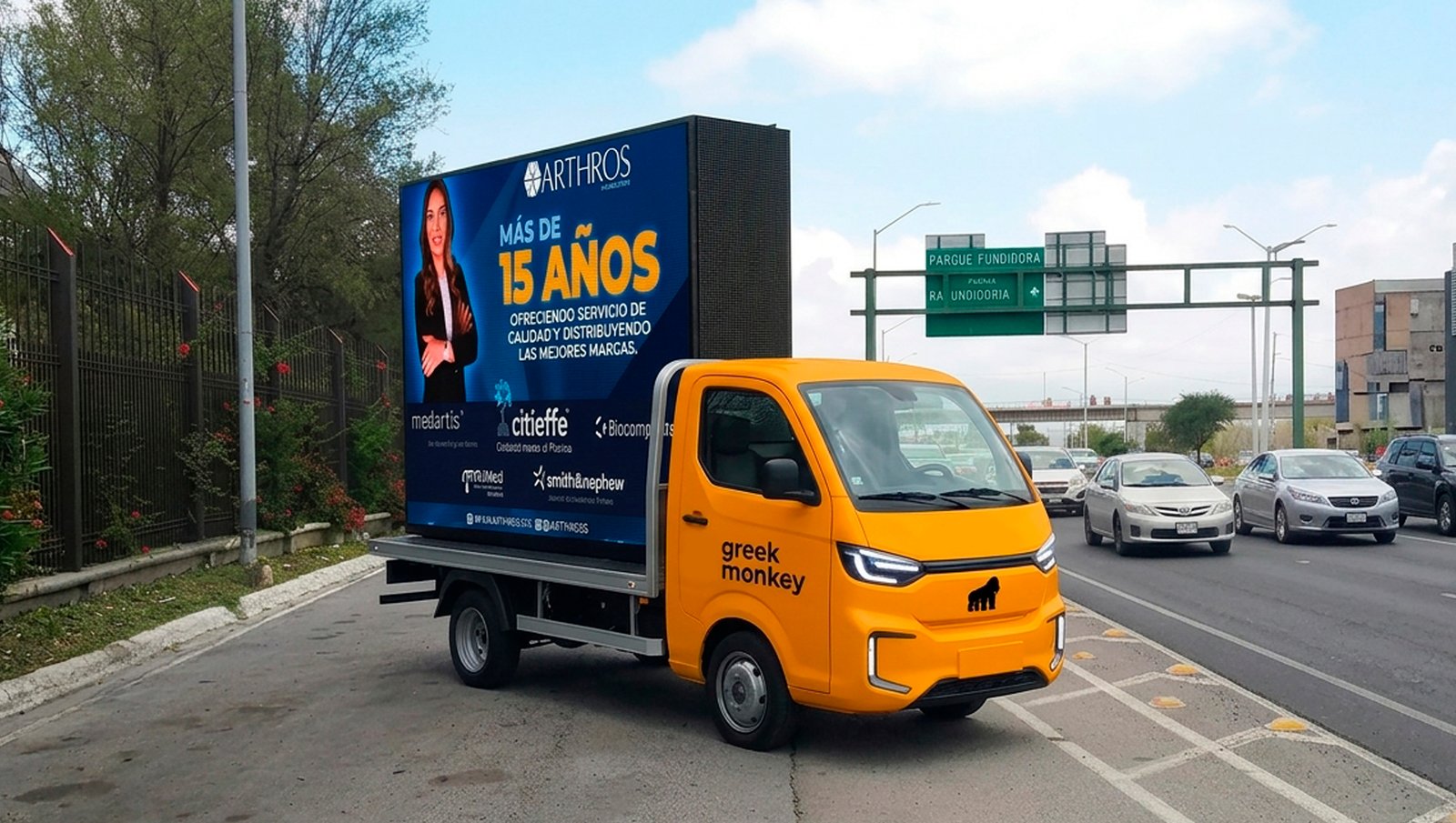 Valla móvil en circulación 1